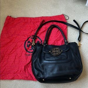 Tory Burch Black Amanda Satchel